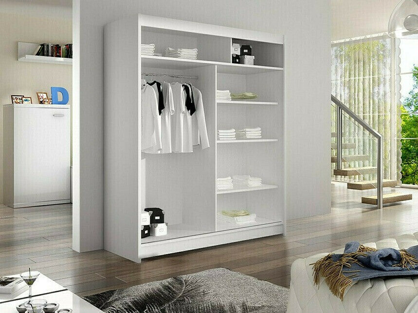 Gardróbszekrény Caminem II (Belgia II), Szín: Fekete + Artisan tölgy, Led világítás: Igen