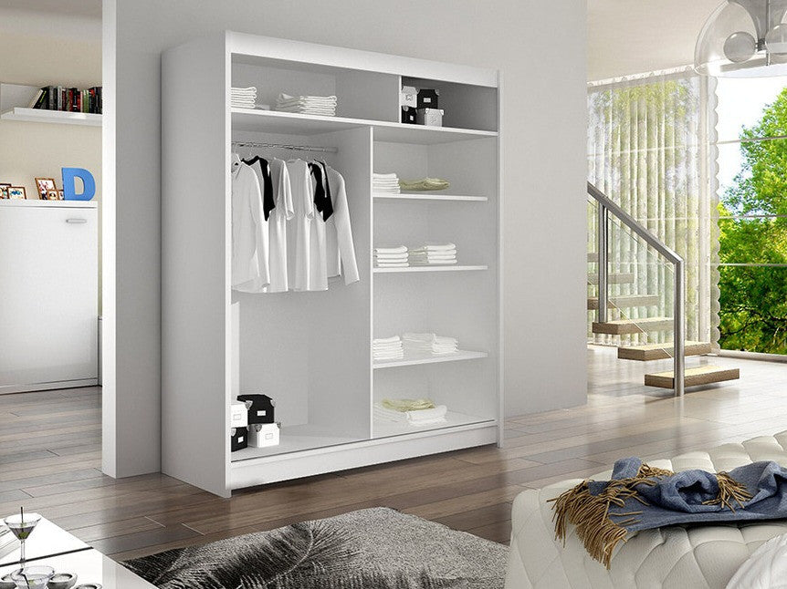 Gardróbszekrény Caminem III (Belgia III), Szín: Fekete + Artisan tölgy, Led világítás: Igen