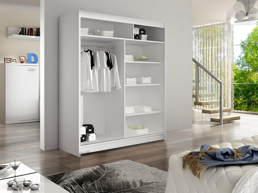 Gardróbszekrény Caminem V (Belgia V), Szín: Fekete + Artisan tölgy, Led világítás: Igen RGB