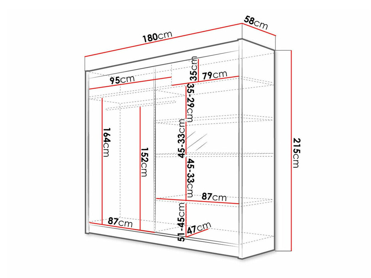 Gardróbszekrény Talin I (Bárasztalr I), Szín: Fekete + Artisan tölgy, Led világítás: Nem