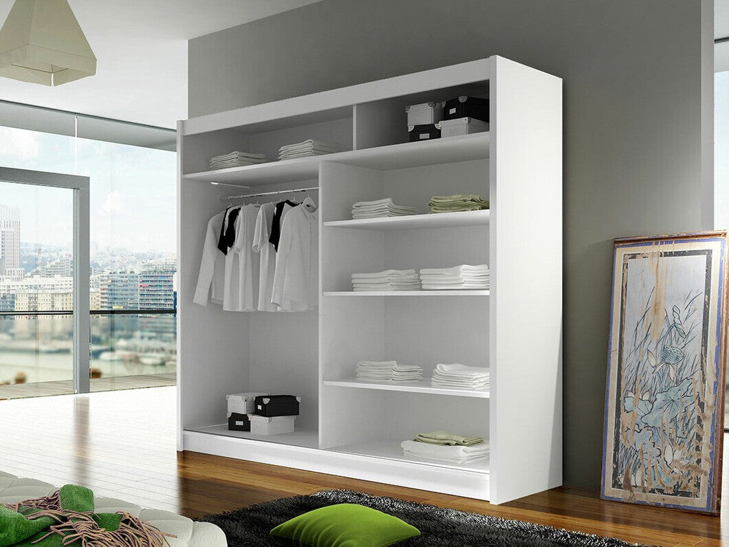 Gardróbszekrény Talin III (Bárasztalr III), Szín: Fekete + Artisan tölgy, Led világítás: Igen