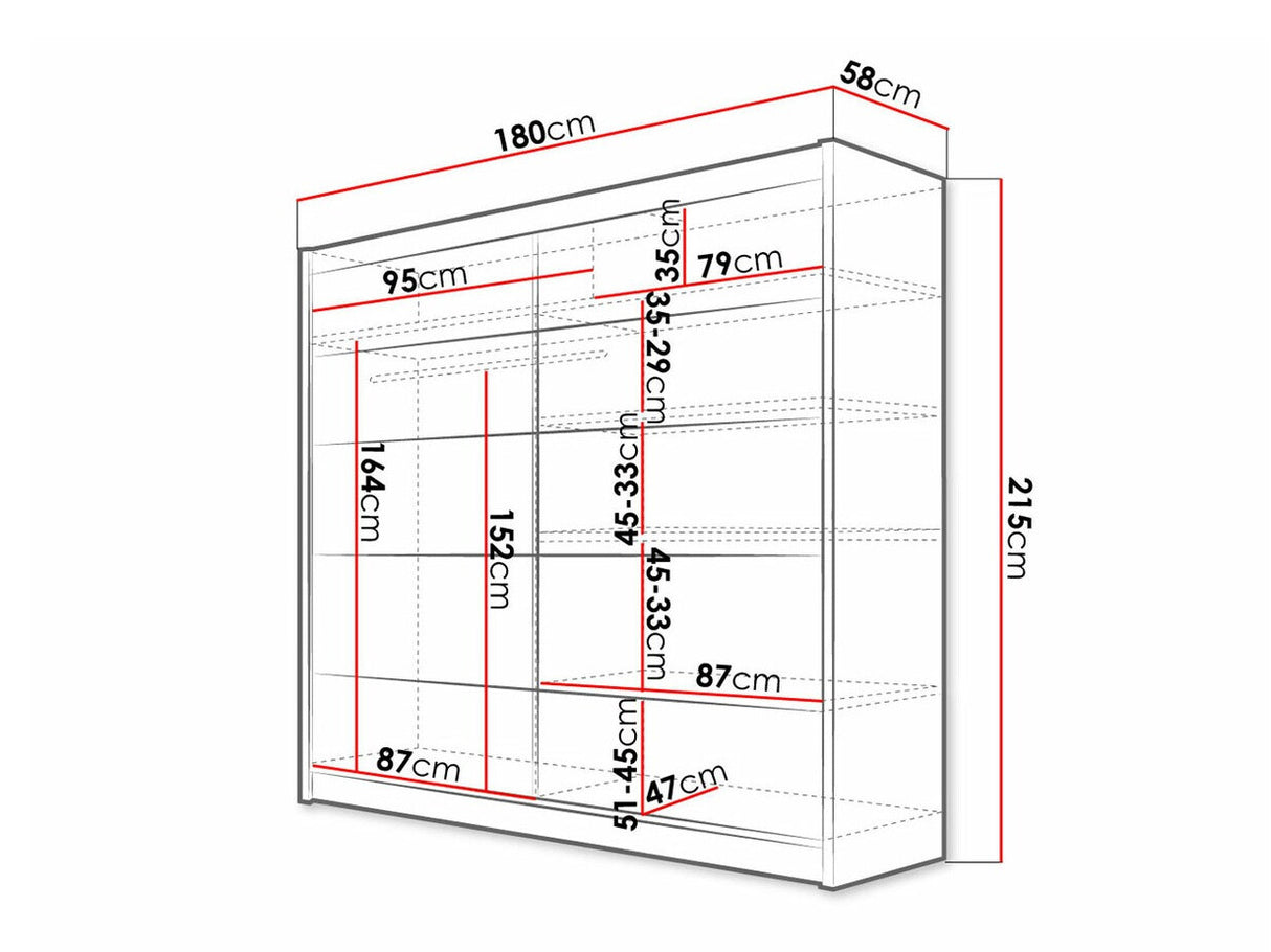 Gardróbszekrény Talin IV (Bárasztalr IV), Szín: Fehér + Artisan tölgy, Led világítás: Nem