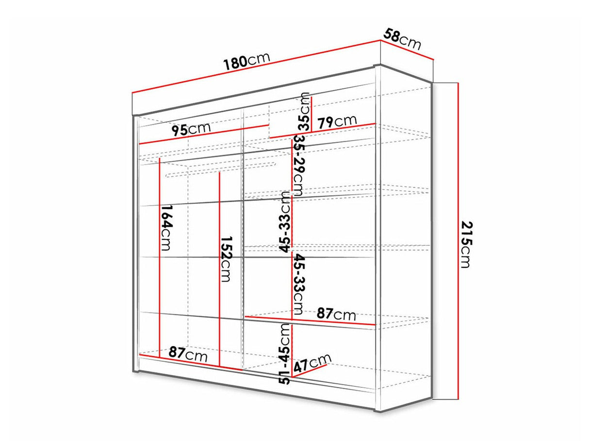 Gardróbszekrény Talin IV (Bárasztalr IV), Szín: Fehér + Artisan tölgy, Led világítás: Igen