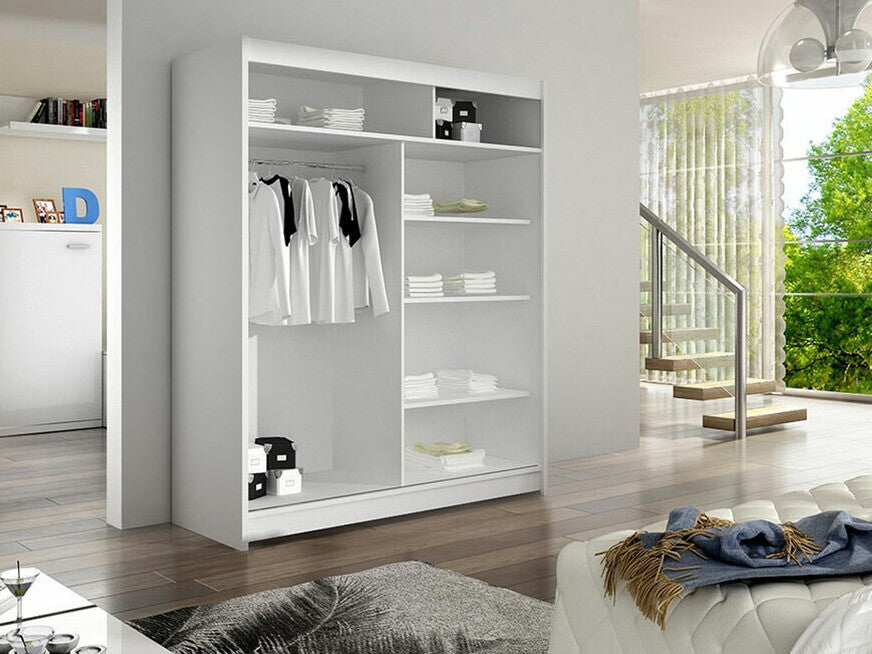 Gardróbszekrény Linem I (Parys I), Szín: Fekete + Artisan tölgy, Led világítás: Igen