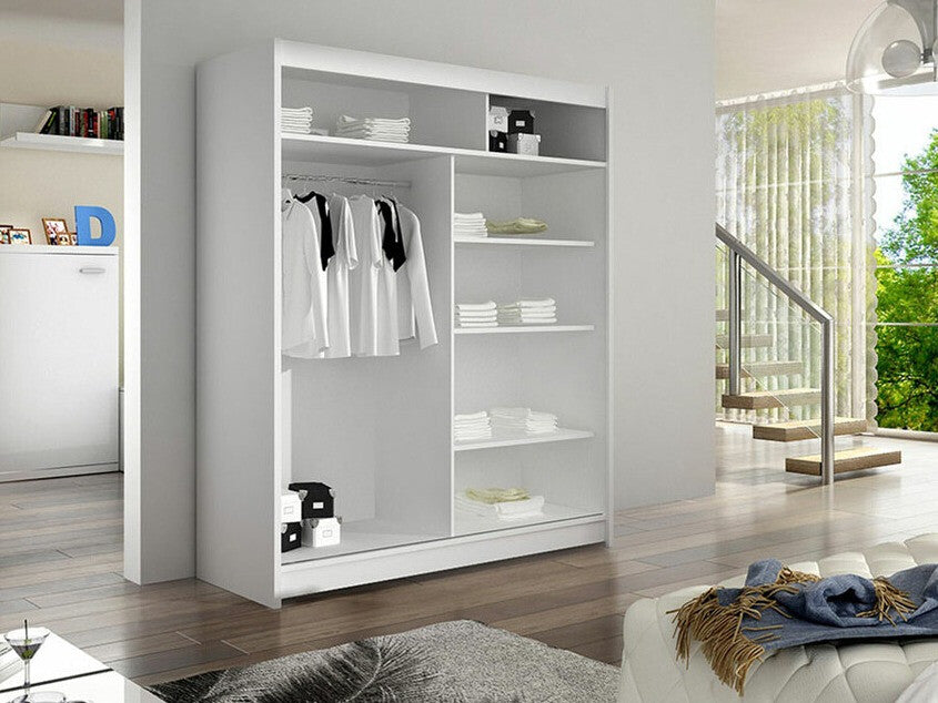 Gardróbszekrény Linem I (Parys I), Szín: Fehér + Artisan tölgy, Led világítás: Nem