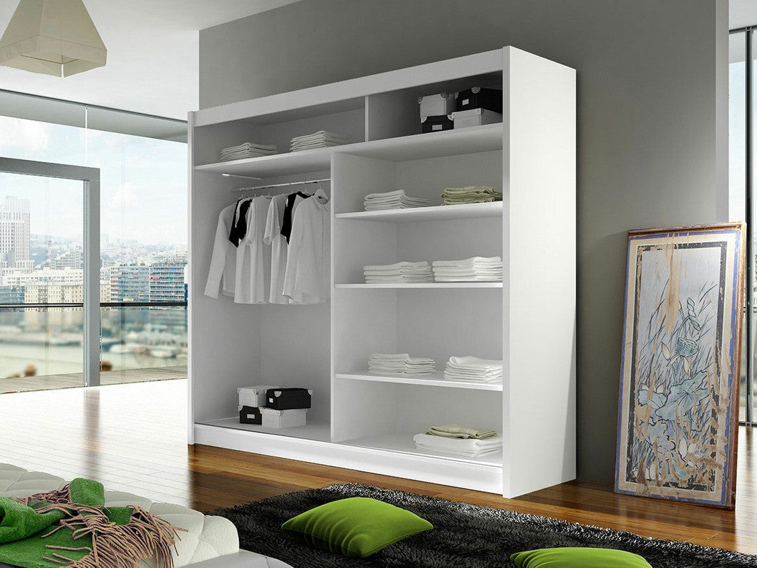 Gardróbszekrény Talin V (Bárasztalr V), Szín: Fekete + Artisan tölgy, Led világítás: Nem