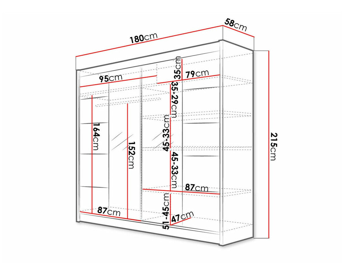 Gardróbszekrény Talin V (Bárasztalr V), Szín: Fekete + Artisan tölgy, Led világítás: Nem