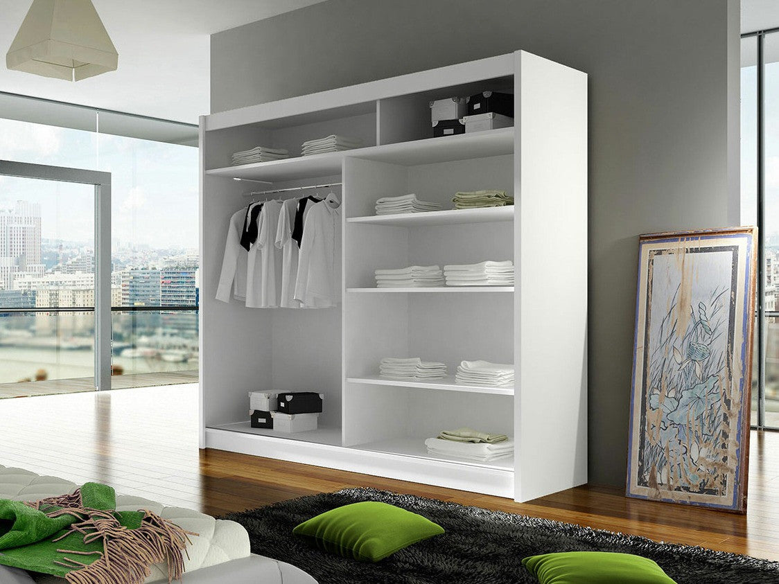 Gardróbszekrény Talin V (Bárasztalr V), Szín: Fekete + Artisan tölgy, Led világítás: Igen