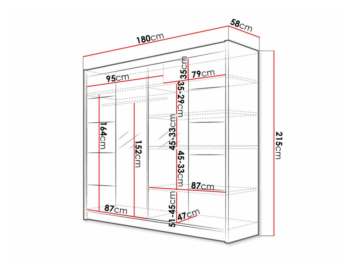 Gardróbszekrény Talin V (Bárasztalr V), Szín: Fekete + Artisan tölgy, Led világítás: Igen