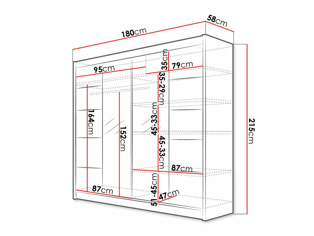 Gardróbszekrény Talin V (Bárasztalr V), Szín: Fehér + Artisan tölgy, Led világítás: Nem