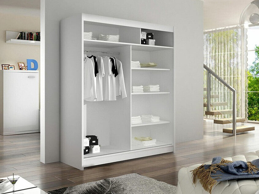 Gardróbszekrény Linem III (Parys III), Szín: Fekete + Artisan tölgy, Led világítás: Nem