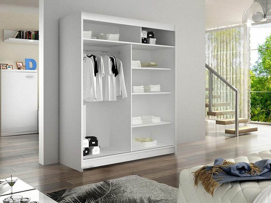 Gardróbszekrény Linem III (Parys III), Szín: Fekete + Artisan tölgy, Led világítás: Igen