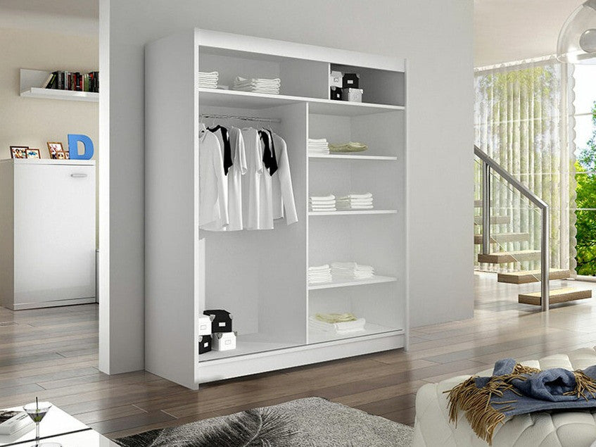 Gardróbszekrény Linem V (Parys V), Szín: Fekete + Artisan tölgy, Led világítás: Nem