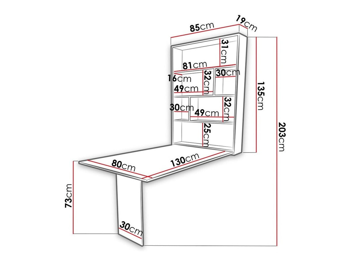 Összecsukható asztal ABI (Eden) Szín: Fehér