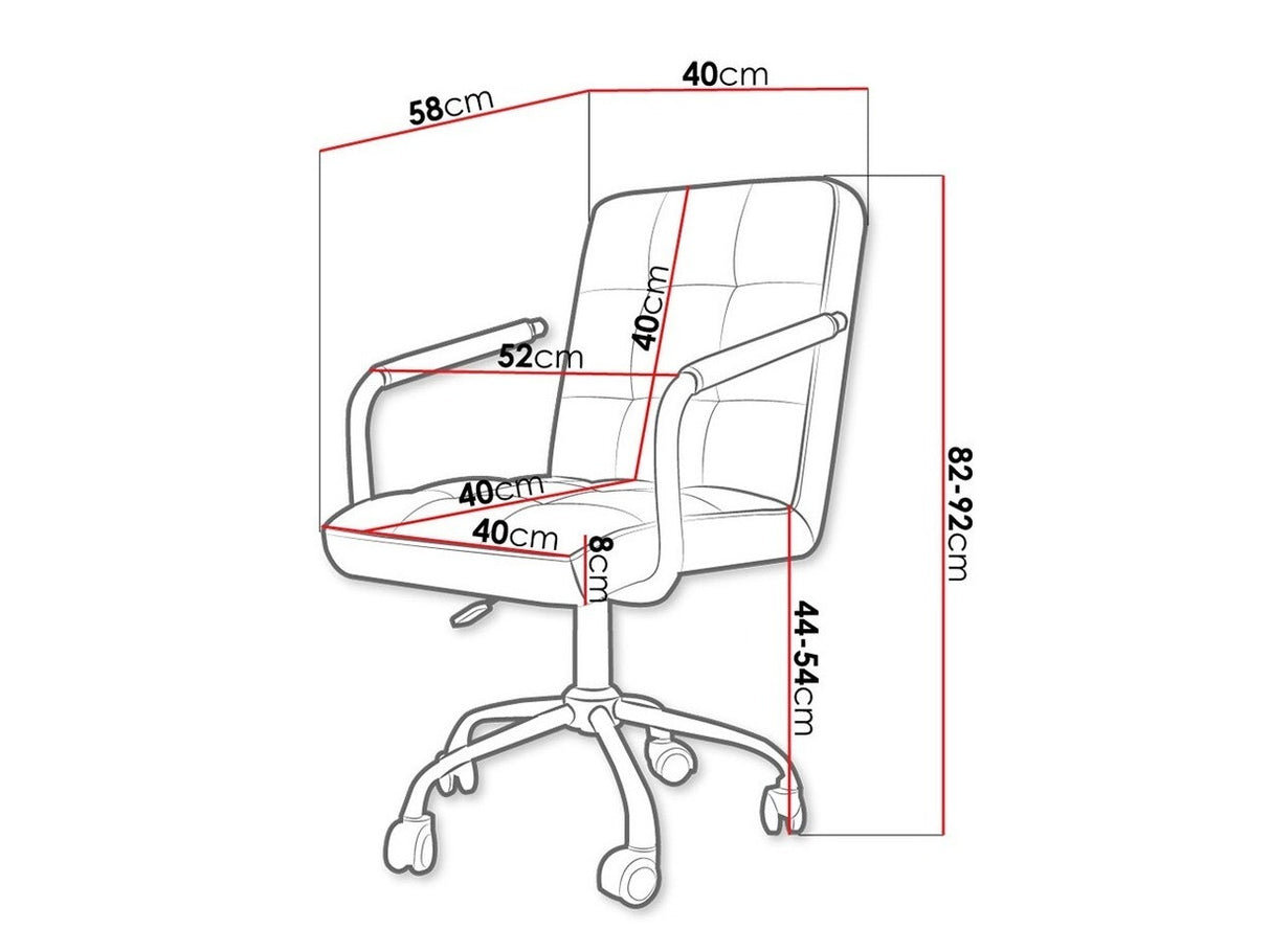 Irodai szék MUZ-629-1 (Archie), Szín: Fehér