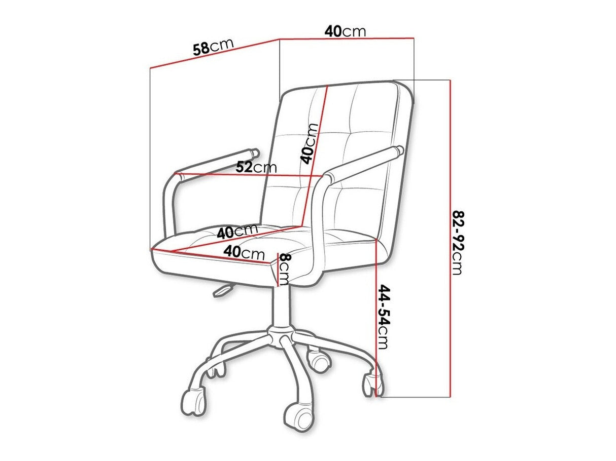 Irodai szék MUZ-629-1 (Archie), Szín: Fekete