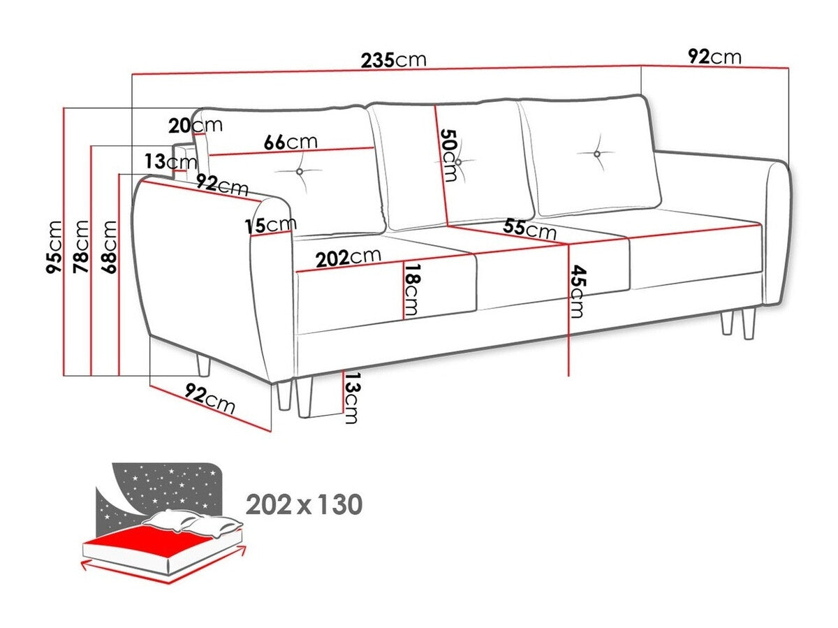 Kanapéágy KANAPA MANSTAD, Szín: Lux 06
