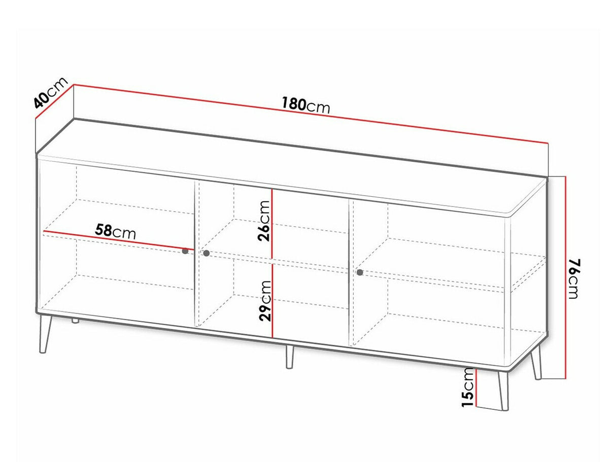 Szekrény GLAMOUR (Ulfeni), Szín: Fekete + Aranysárga