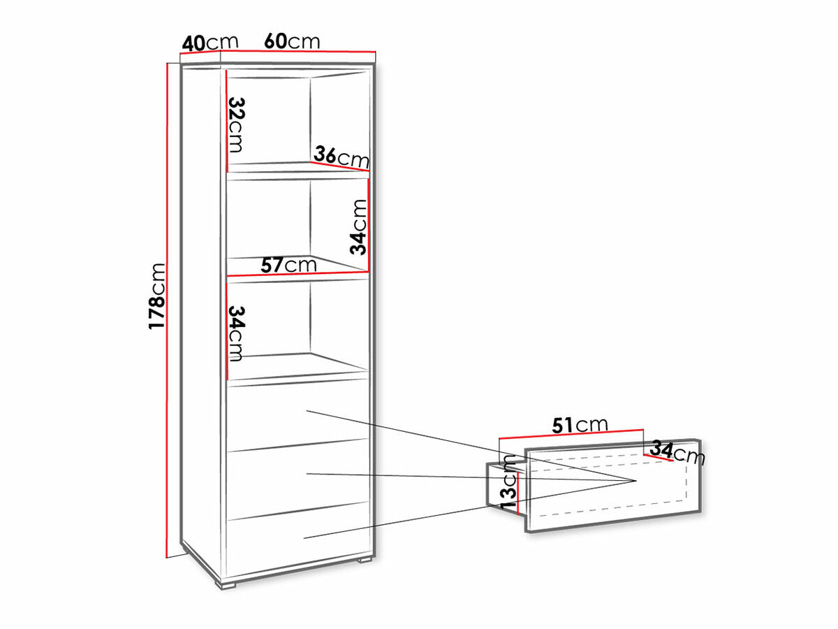 Könyvespolc Regał GESITA R3SZ Biały (Fehér)