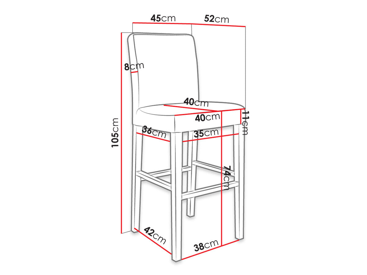 Bárszék Hoker S95, Szín: Fekete + Magic Velvet 2258
