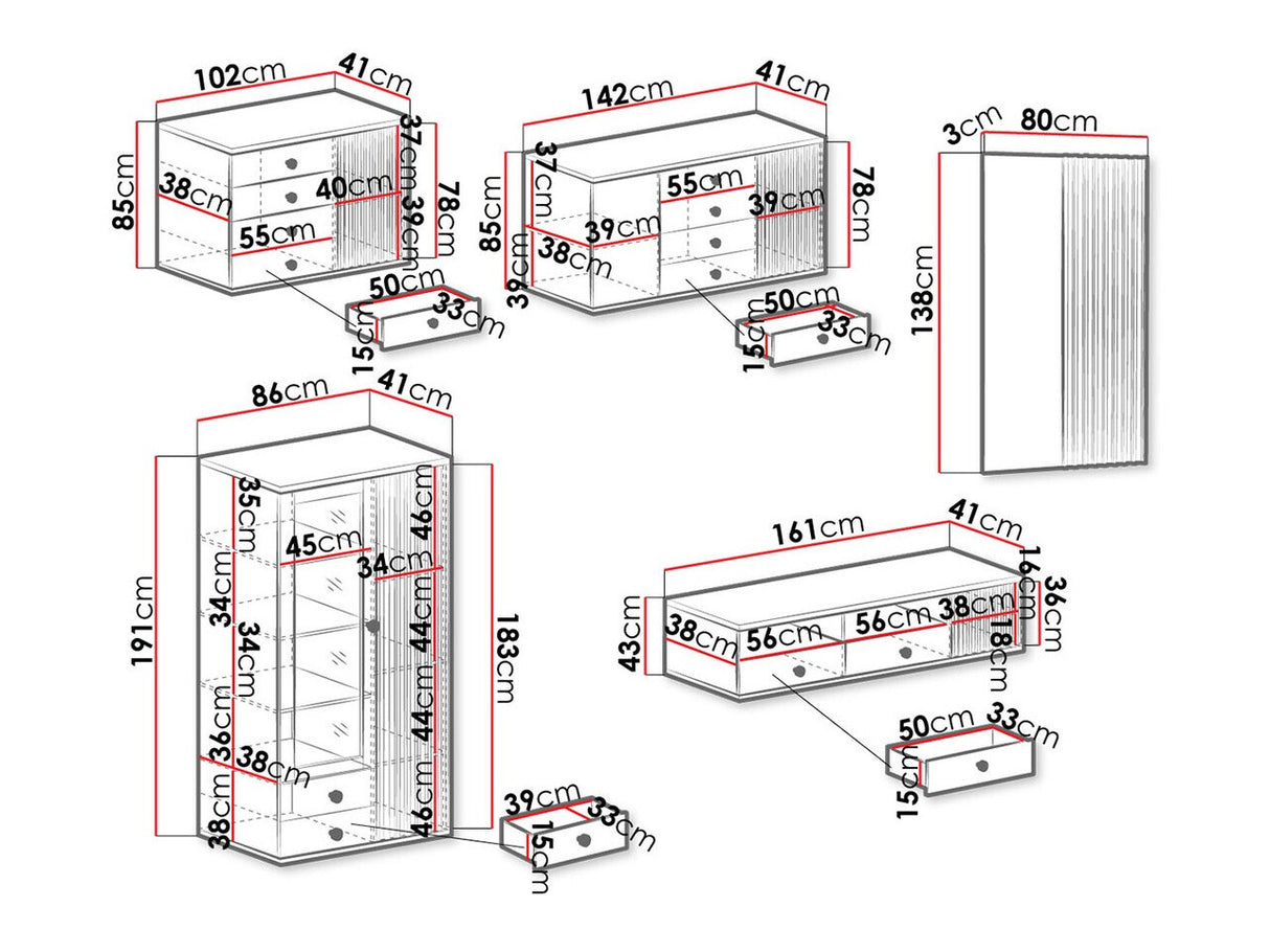 Nappali szett CALI II (Sigeren II), Led világítás: Nem