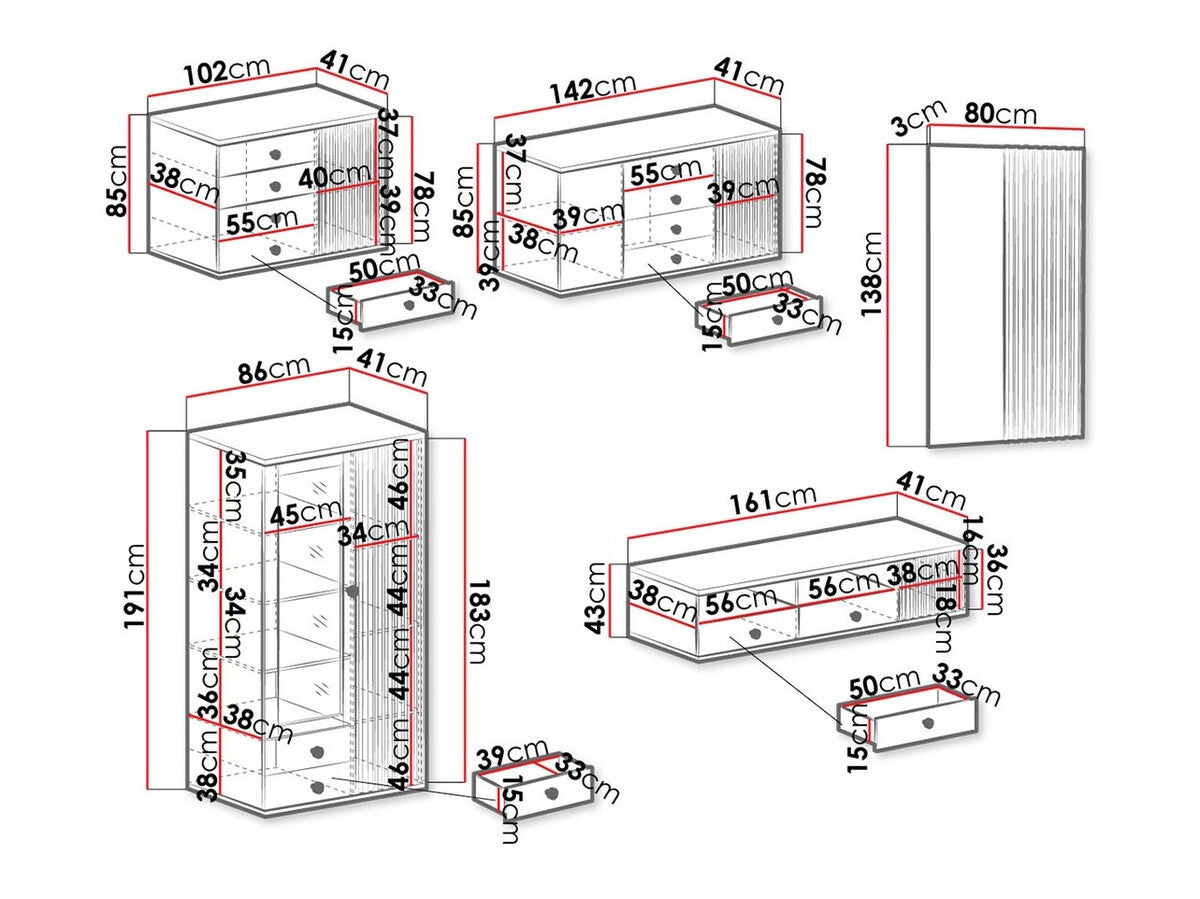 Nappali szett CALI II (Sigeren II), Led világítás: Igen