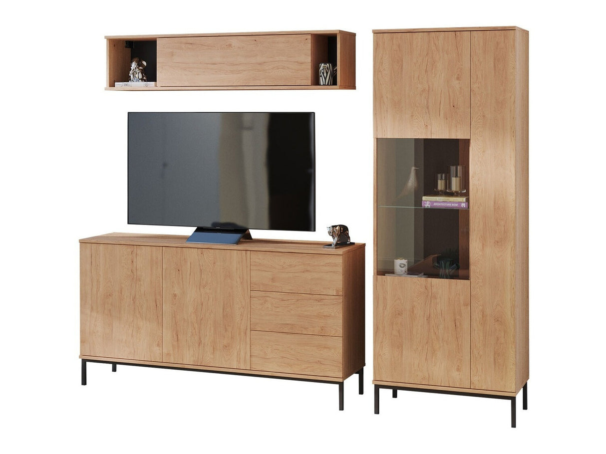 Nappali szett QUERTY IV (Marinez IV), Szín: Fényes fa, Led világítás: Nem