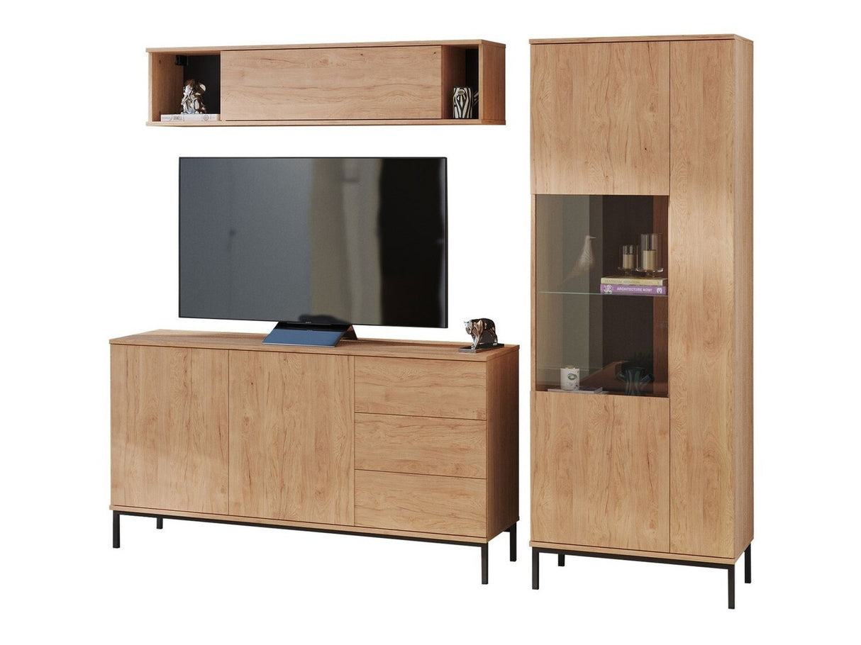 Nappali szett QUERTY IV (Marinez IV), Szín: Fényes fa, Led világítás: Igen