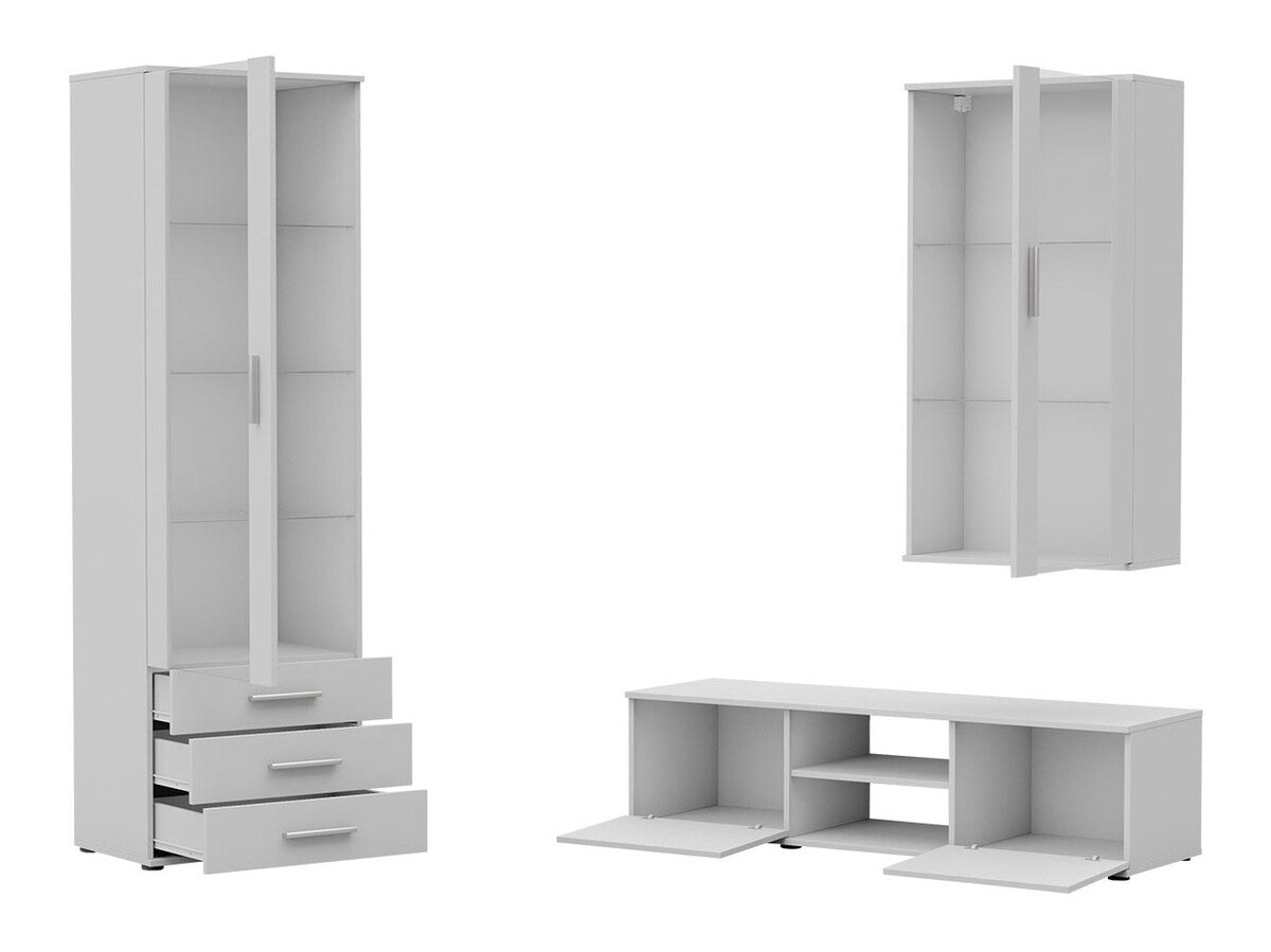 Nappali szett Soho VI (Boho VI), Szín: Fekete + Fényes fekete, Led világítás: RGB