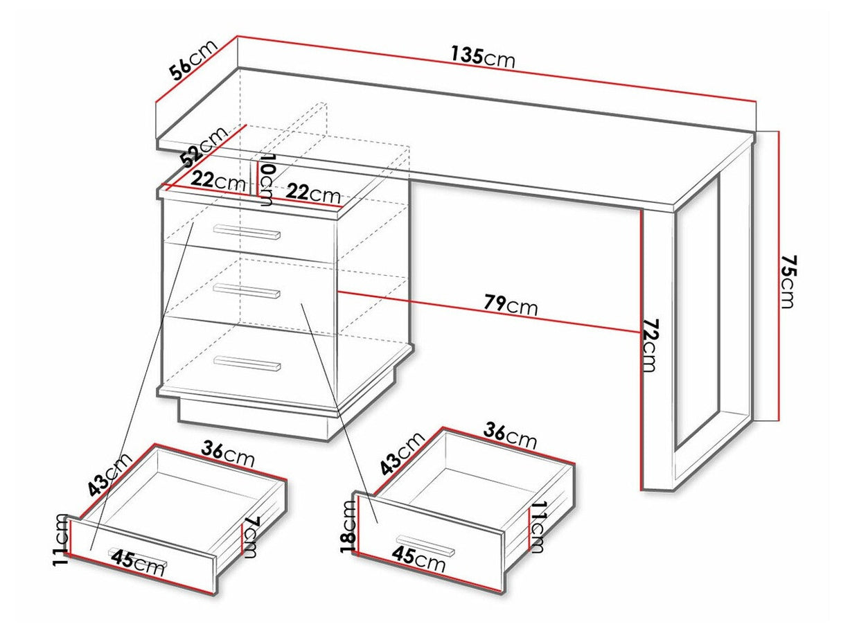 Íróasztal LAMELO LA8