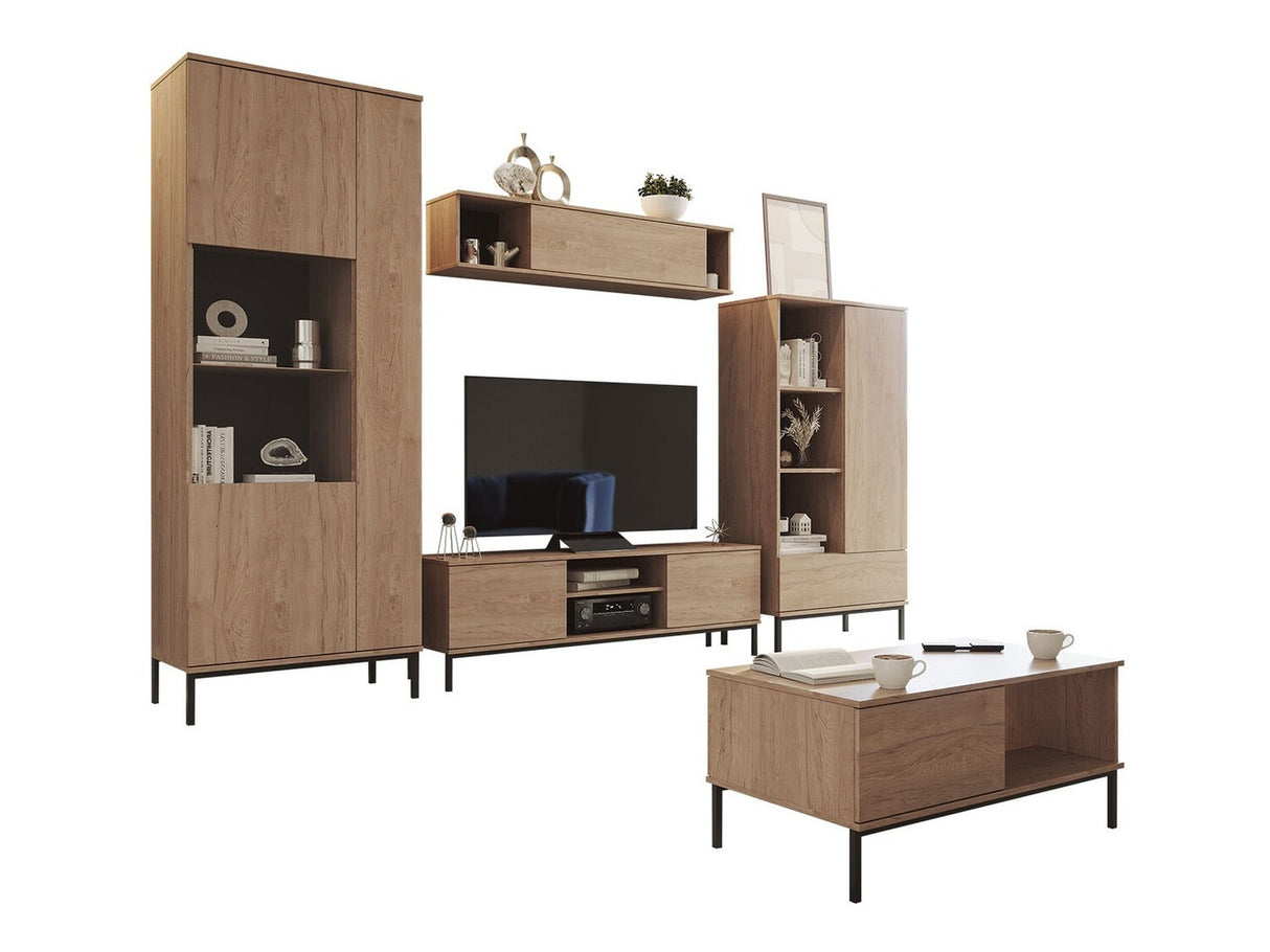 Nappali szett QUERTY II (Marinez II) , Szín: Fényes fa, Led világítás: Nem