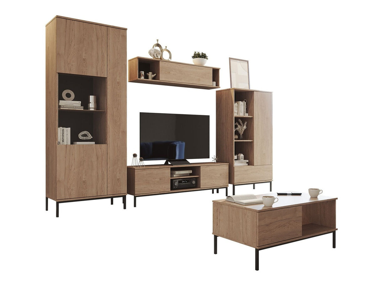 Nappali szett QUERTY II (Marinez II) , Szín: Fényes fa, Led világítás: Igen