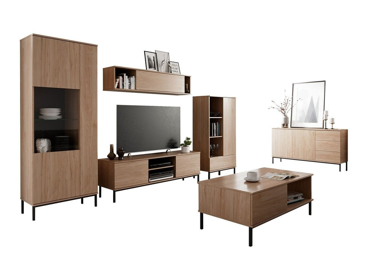 Nappali szett QUERTY I (Marinez I), Szín: Fényes fa, Led világítás: Igen