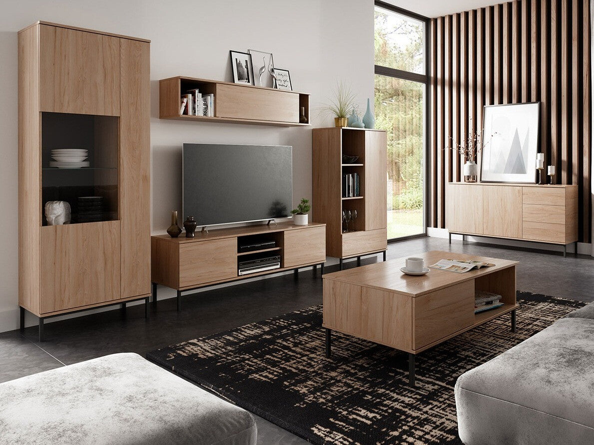 Nappali szett QUERTY I (Marinez I), Szín: Fényes fa, Led világítás: Nem