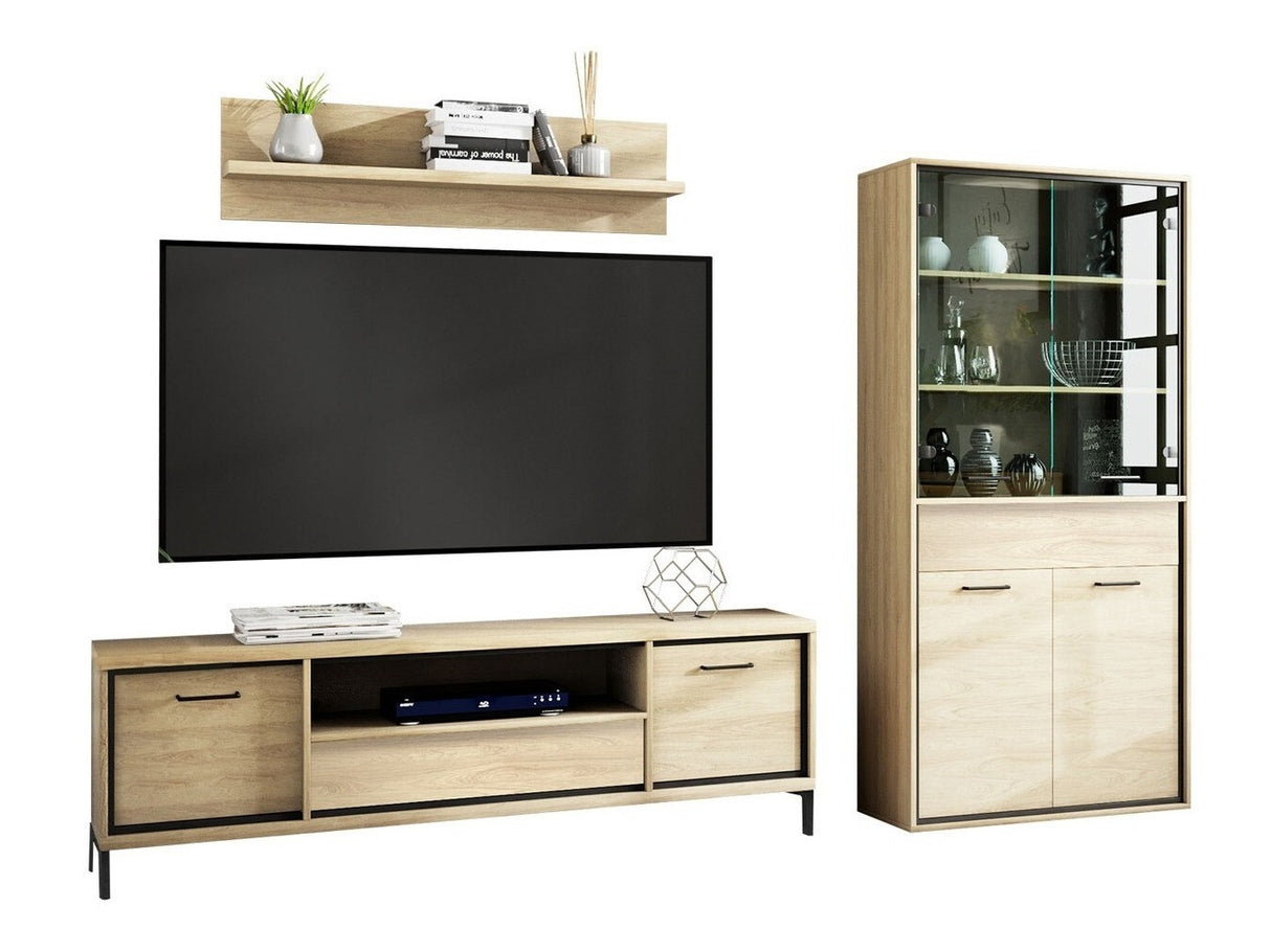 Nappali szett MEDIOLAN IV (Sarged IV), Szín: Fényes fa, Led világítás: Nem, Lábak: Igen