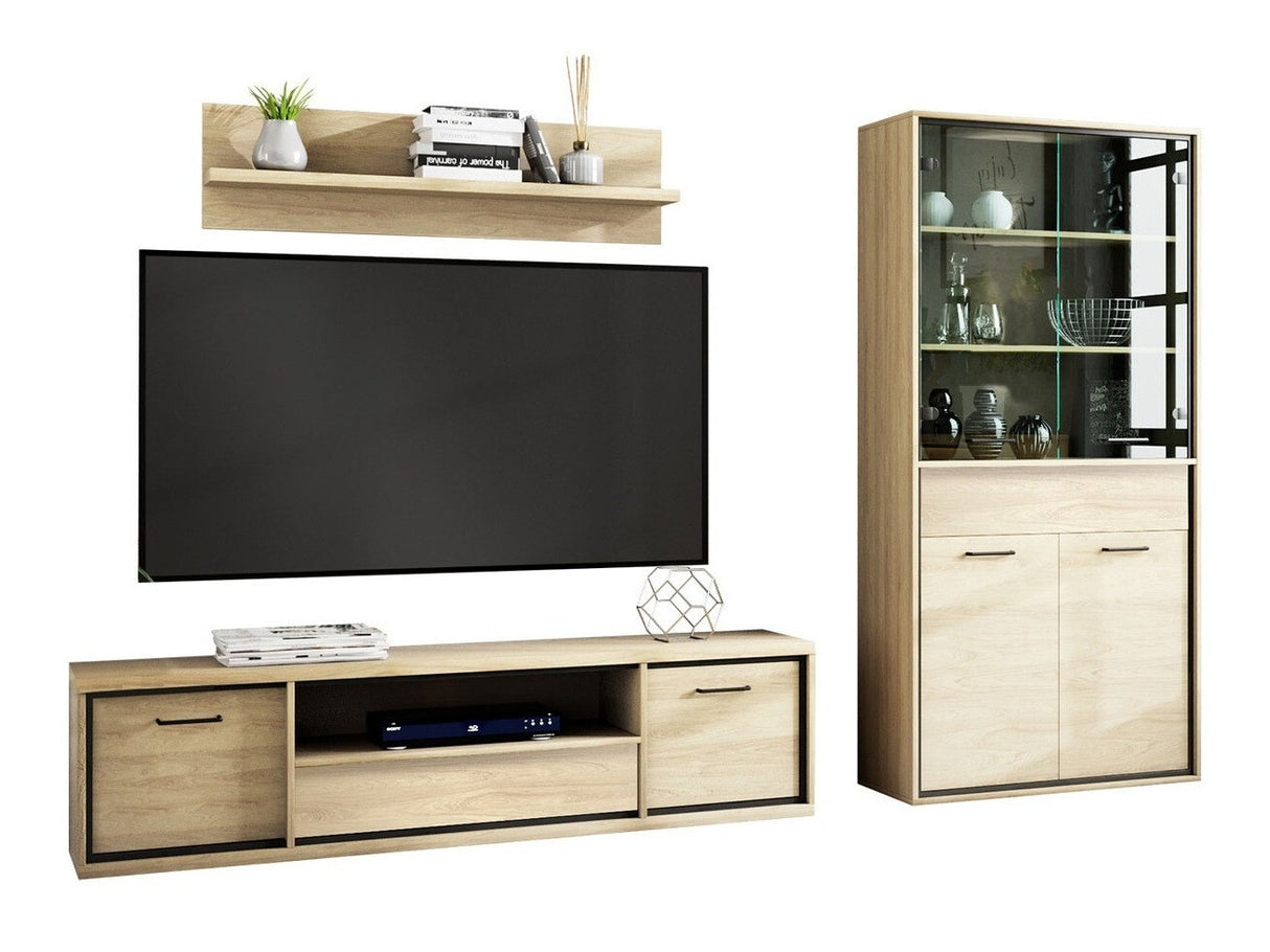 Nappali szett MEDIOLAN IV (Sarged IV), Szín: Fényes fa, Led világítás: Nem, Lábak: Nem