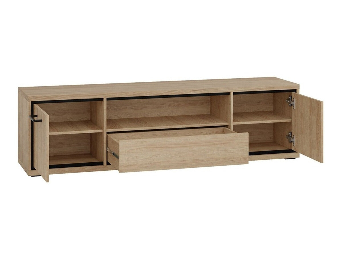 Nappali szett MEDIOLAN IV (Sarged IV), Szín: Fényes fa, Led világítás: Igen, Lábak: Igen