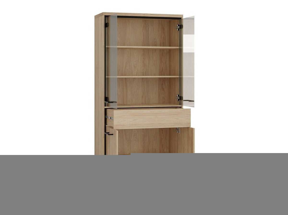 Nappali szett MEDIOLAN IV (Sarged IV), Szín: Fényes fa, Led világítás: Igen, Lábak: Igen