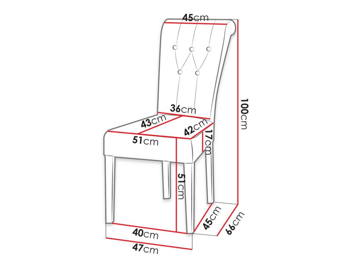 Szék S65 (ST65), Színes dekorációk: Fekete, Lábak színe: Fekete, Szín: Magic Velvet 2219