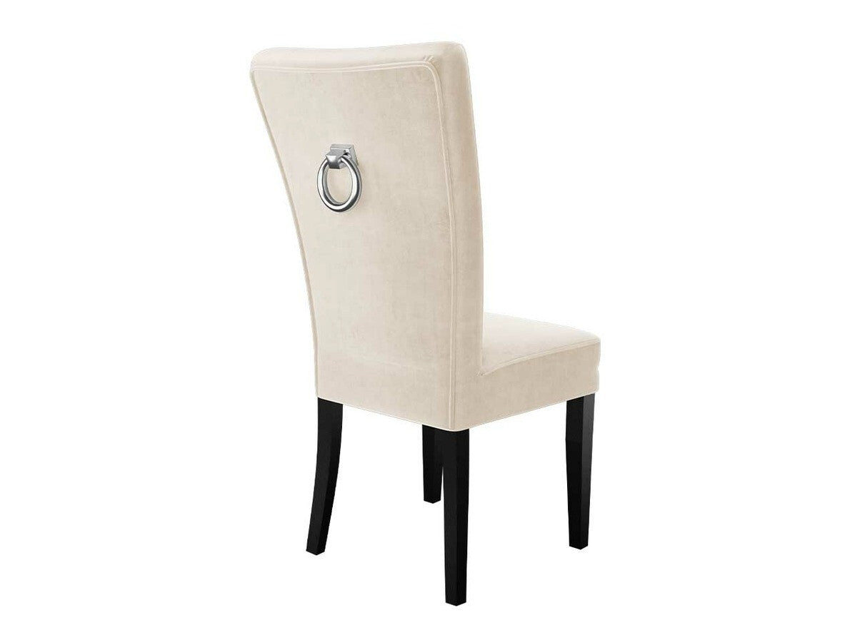 Szék S67 (ST67) + díszítés, Színes dekorációk: Ezüst, Lábak színe: Fekete, Szín: Magic Velvet 2250