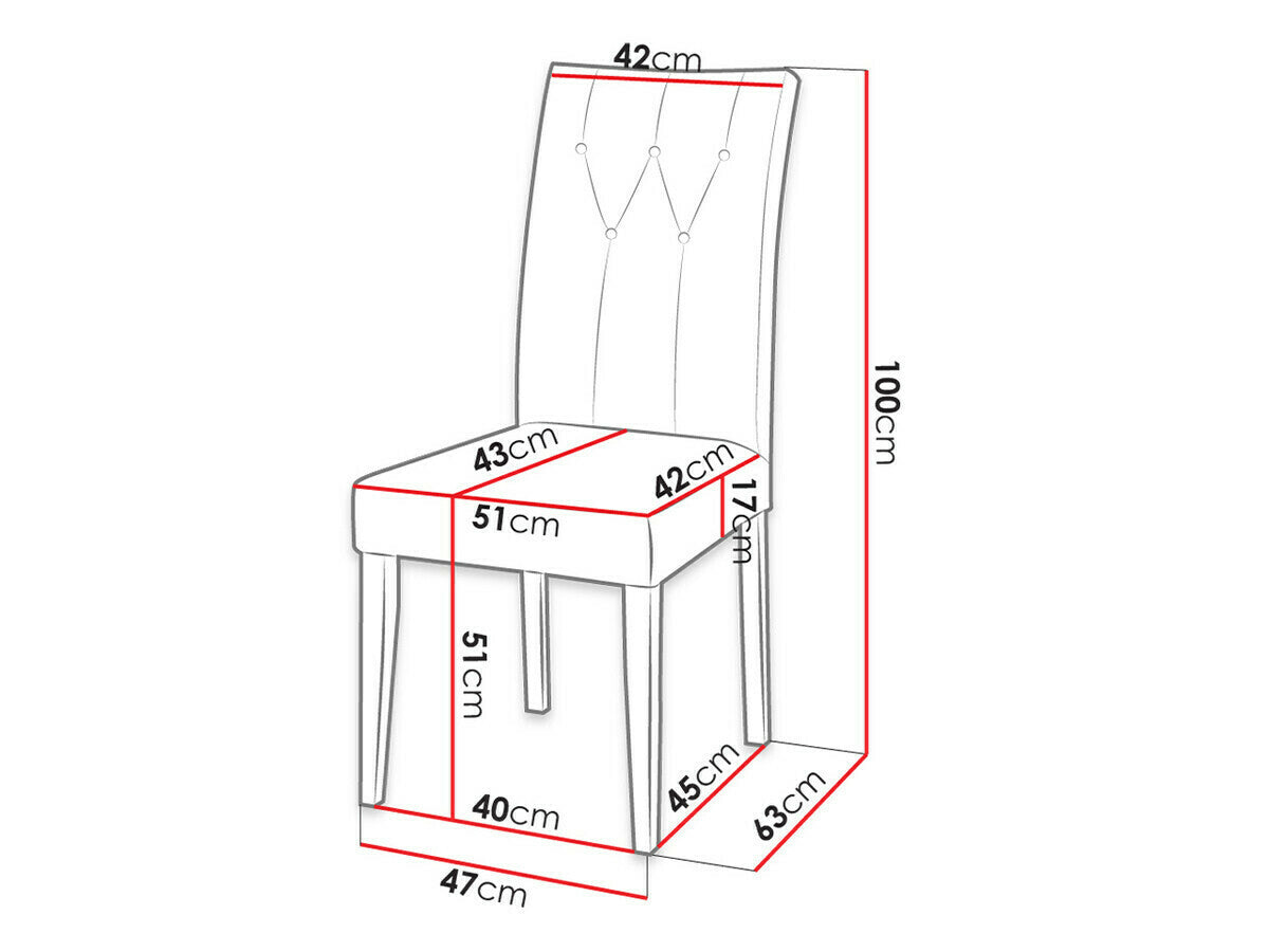 Szék S67 (ST67) + díszítés, Színes dekorációk: Fekete, Lábak színe: Fekete, Szín: Magic Velvet 2217