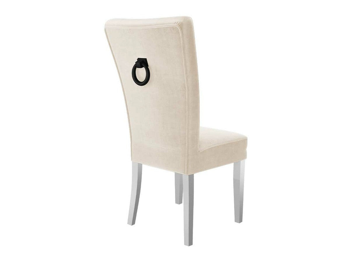 Szék S67 (ST67) + díszítés, Színes dekorációk: Fekete, Lábak színe: Fehér, Szín: Magic Velvet 2250