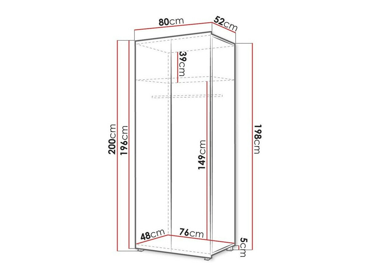 Gardróbszekrény Calabrini (Bralani BR09), Szín: Arany tölgy