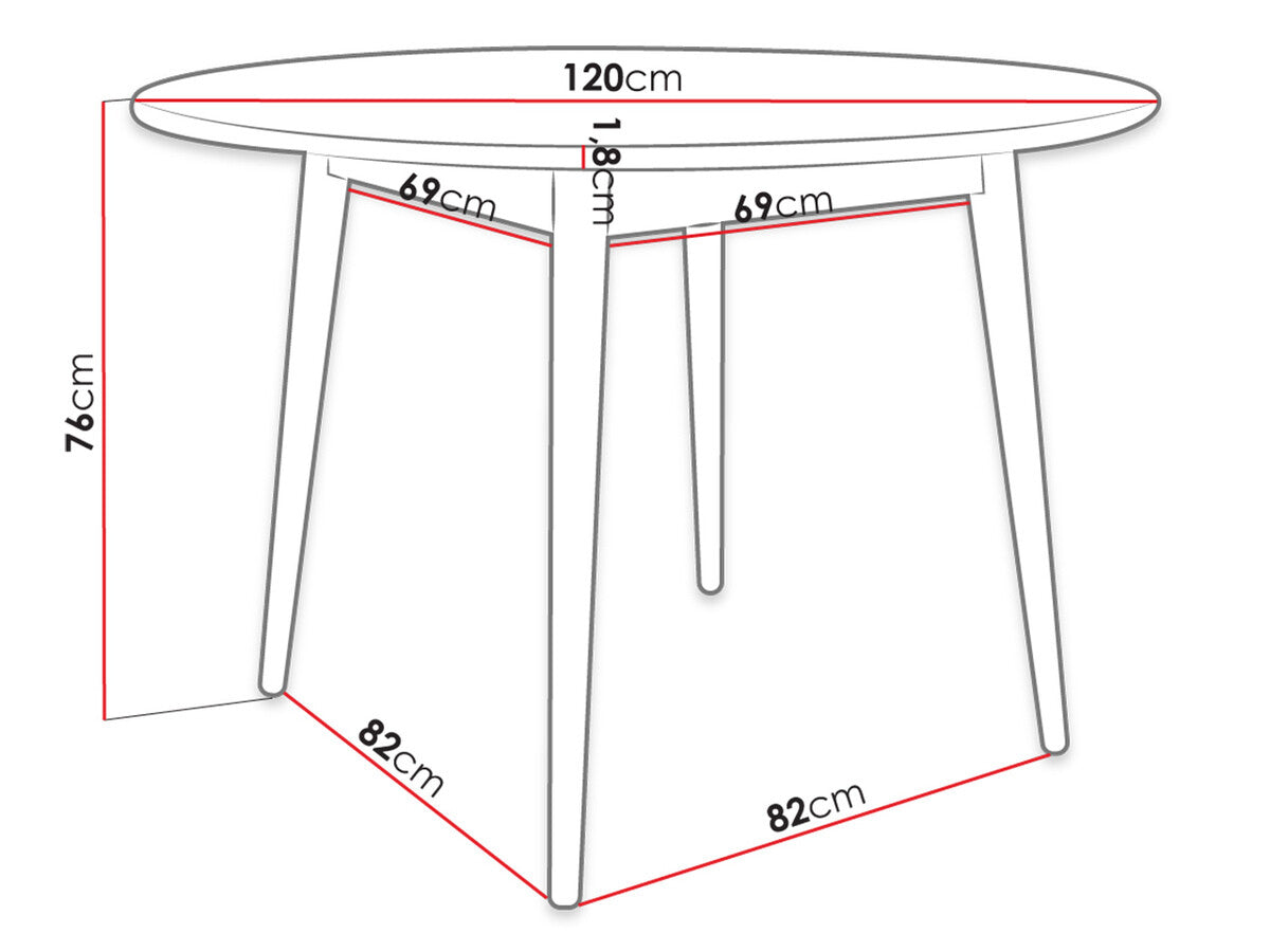 Étkezőgarnitúra Zestaw 01 4xS80 + INES FI 120, Asztal színe: Barna, Szék színe: Magic Velvet 2225 + Fekete
