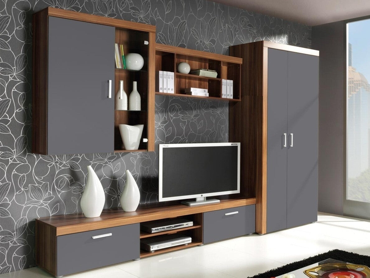 Gardróbszekrény Samba 1 (Brode BD01), Szín: Szilva + Grafit