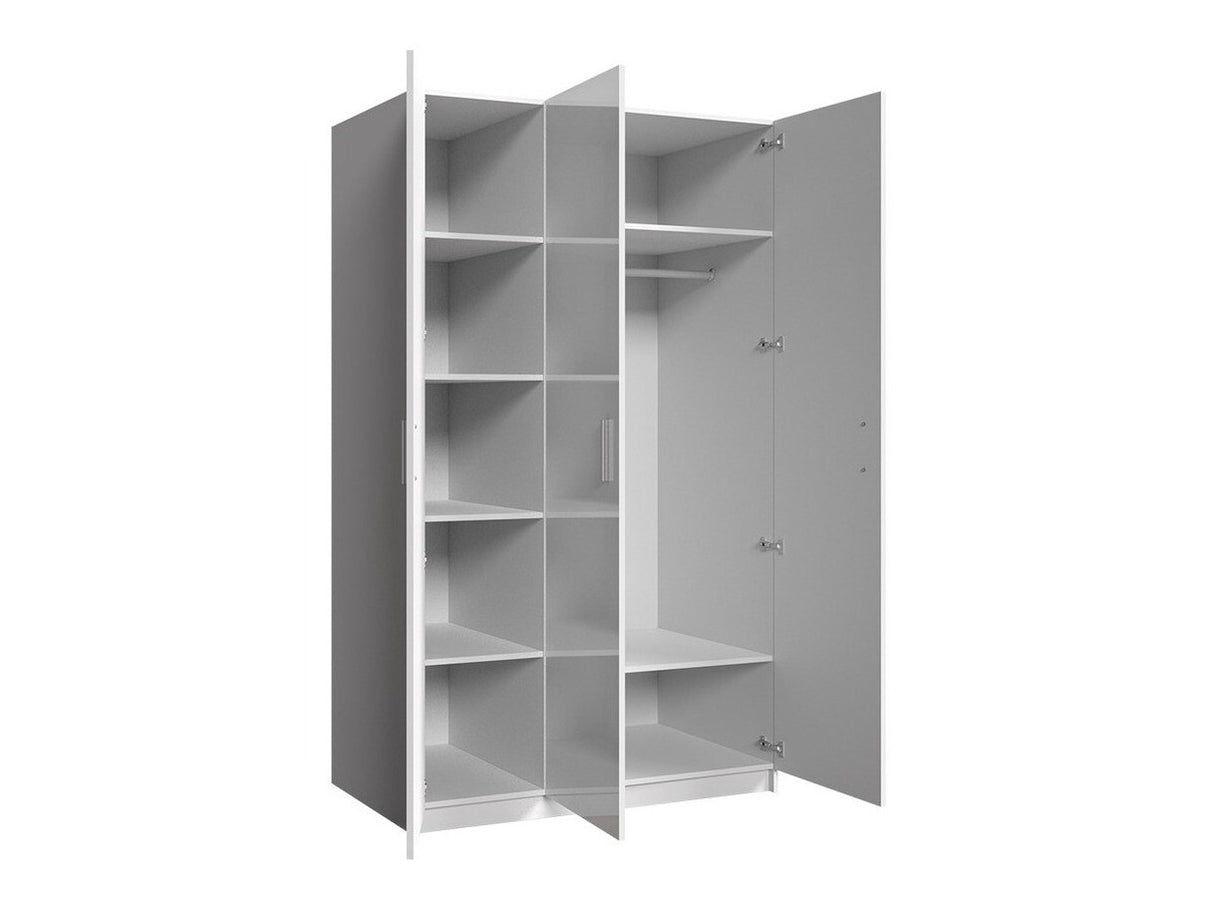 Gardróbszekrény RAJ 1 (Paradise PD6), Szín: Fehér + Fényes fehér