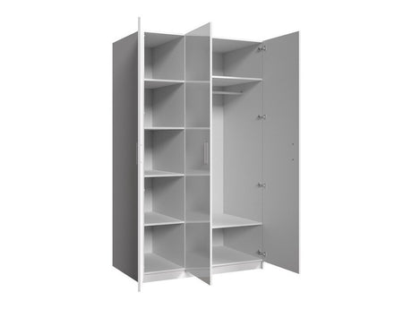 Gardróbszekrény RAJ 1 (Paradise PD6), Szín: Fehér + Fényes fehér