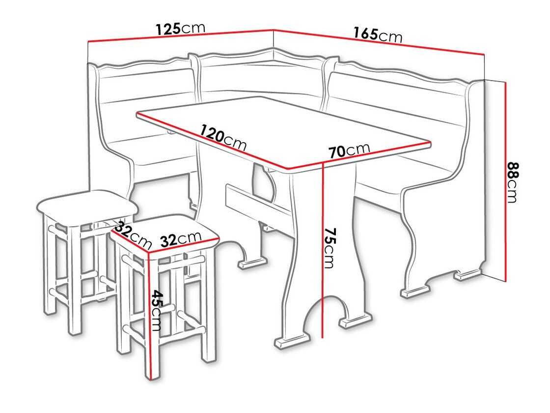 Sarok étkező garnitúra Neptun (Porfiry)