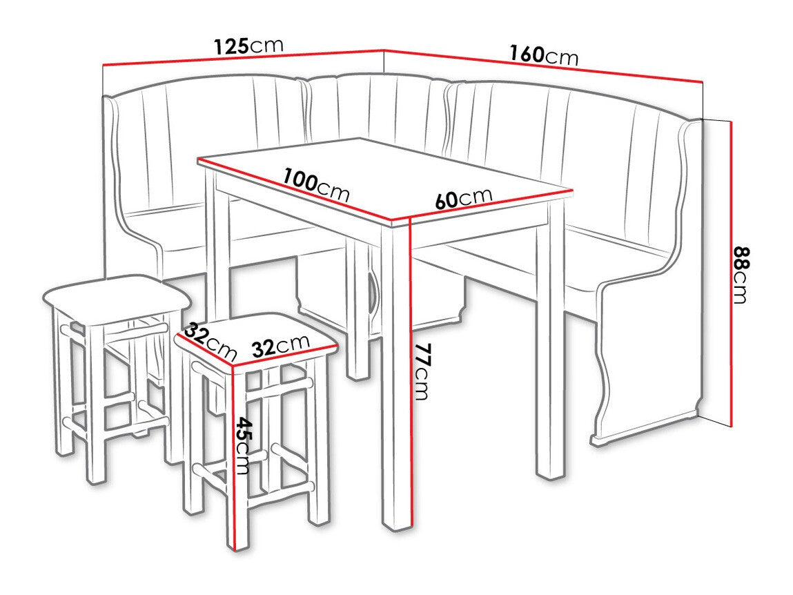 Sarok étkező garnitúra Maxi II (Soter II)