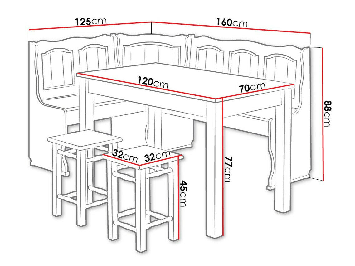Sarok étkező garnitúra Maxi I (Soter I)